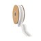 LaRibbons 1 1/2" Double-Fused Wired Velvet Ribbon w/ Metallic Trim | White/Silver | 10 Yard Roll